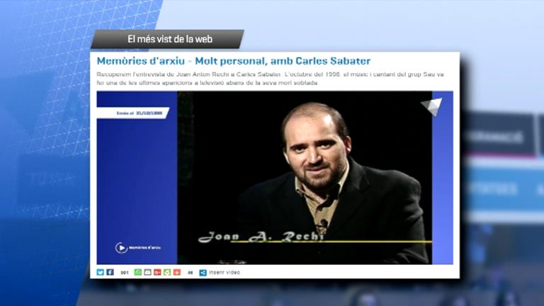 El Memòries d'arxiu amb l'entrevista a Carles Sabater i el micros