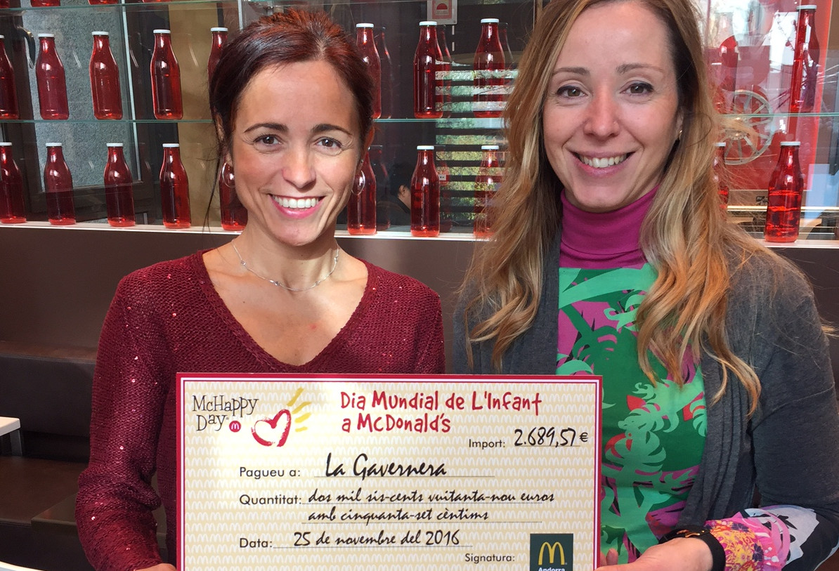 Es recapten 2.689 euros en la jornada solidària de McDonald´s en favor de la Gavernera