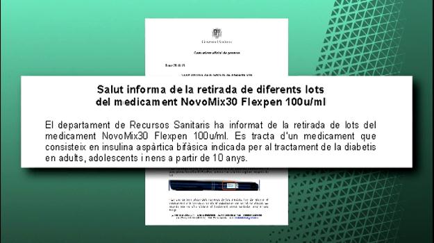 El ministeri de Salut ha retirat tres lots del medicament per a d