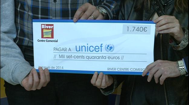 Recapten 2.514 euros per a Unicef