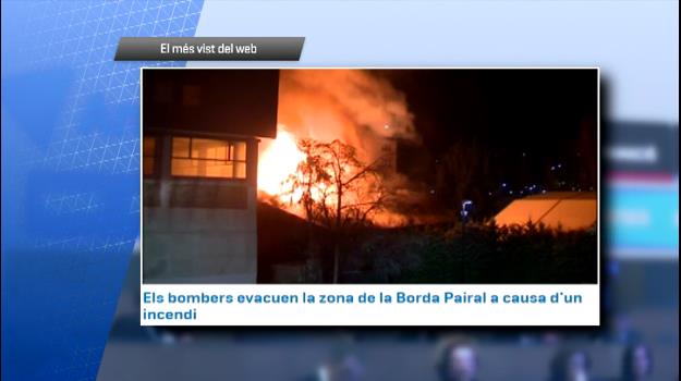 L'incendi de la Borda Pairal és la notícia més vista de la semana al web després d'unes hores