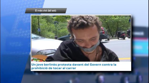 La protesta d'un músic berlinés davant de Govern, el més vist a Andorra Difusió