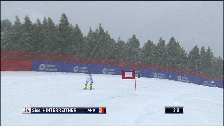 Sissi Hinterreitner i Sara Raméntol, molt satisfetes amb la seva participació al supergegant