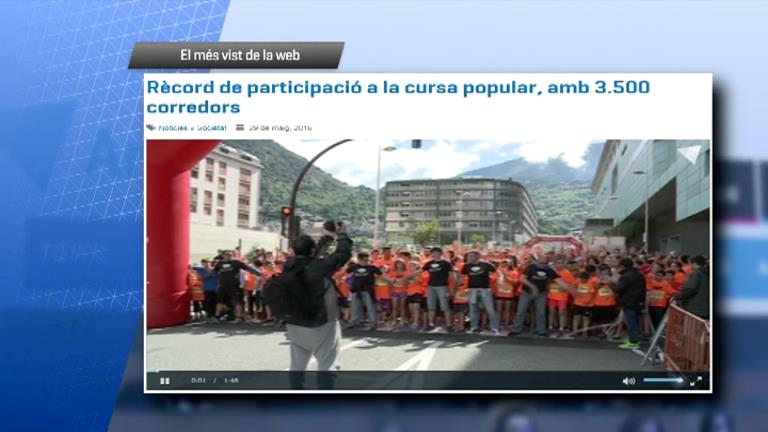 La cursa popular, la notícia més vista de la setmana a Andorra Difusió