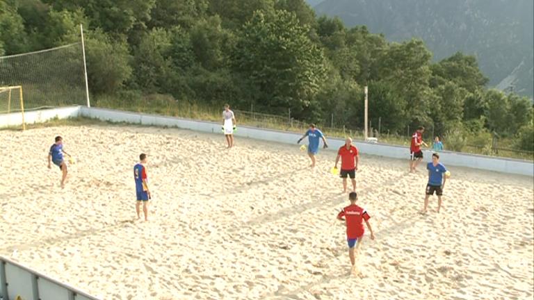 La selecció de futbol platja debuta al Campionat d'Europa de Sanxenxo