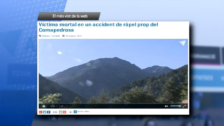 L'accident mortal al Comapedrosa, el més vist aquesta setmana a Andorra Difusió