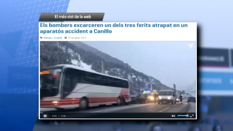 L'aparatós accident a Canillo, el més vist de la setmana a Andorra Difusió