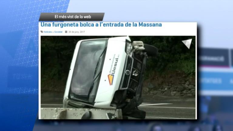 L'accident d'una furgoneta a la Massana, el més vist de la setmana a Andorra Difusió