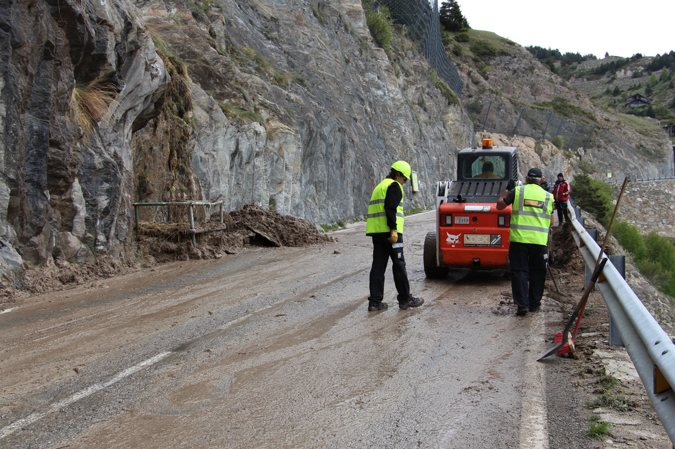 Restablerta la circulació al Coll d'Ordino