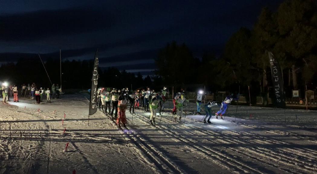 28 parelles participen en la recuperada Cursa Nocturna d'esquí de fons de la Rabassa