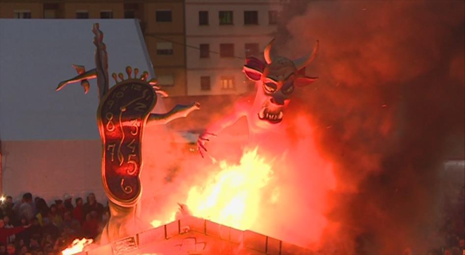 La cremà ha tancat les falles valencianes a Andorra. Unes 