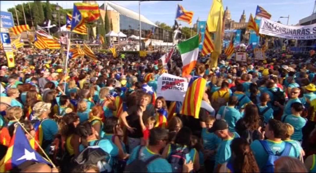 600.000 persones omplen Barcelona per la Diada, la dada més baixa dels últims 7 anys