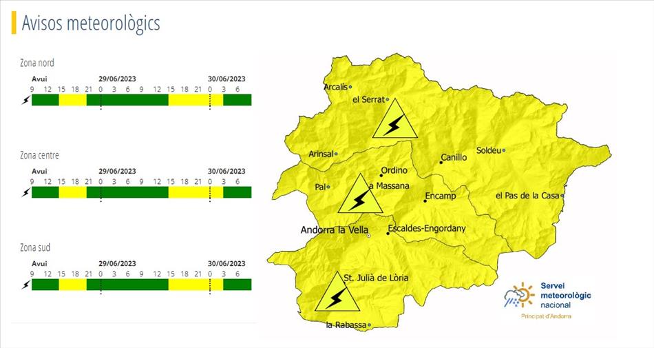 Aquest dimecres a la tarda el servei meteorològic&nbs