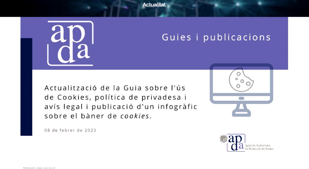 L'Agència de Protecció de Dades alerta que no complir la política de cookies a partir del 5 d'abril pot comportar sancions fins a 100.000 euros 