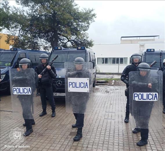 Cinc agents de la unitat de seguretat ciutadana de la policia han