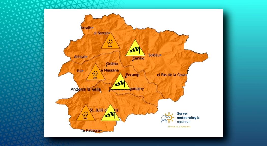 Avís taronja per fortes pluges a partir de la matinada d'aquest dimarts