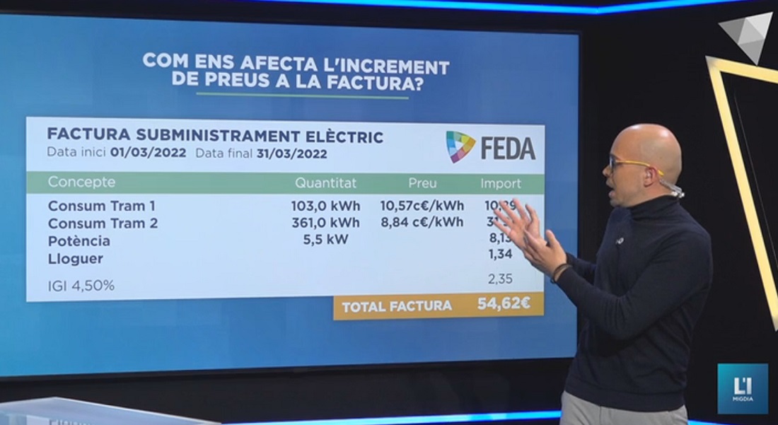 L'anàlisi: així seran les noves factures de la llum de FEDA amb l'augment de les tarifes