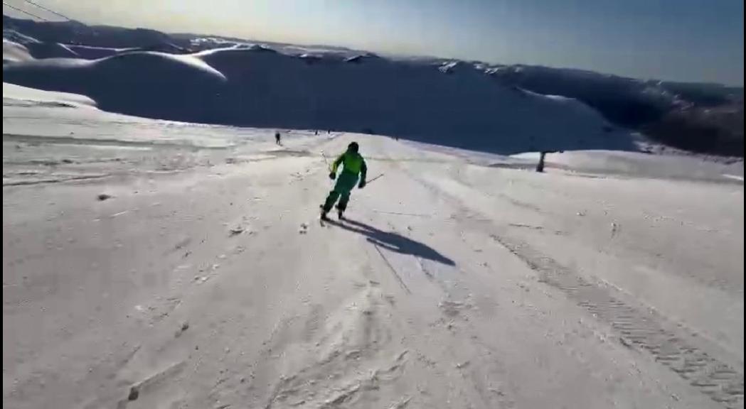 Cande Moreno tasta la neu a la pretemporada a Xile