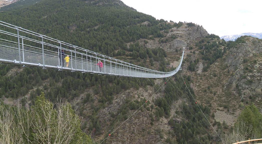 Canillo recapta 900.000 euros a l'estiu entre el pont tibetà i el mirador del roc del Quer