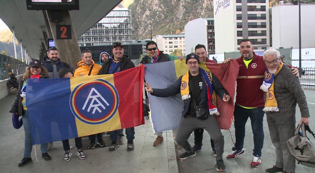 Una cinquantena de seguidors faran costat a l'FC Andorra a La Ceràmica