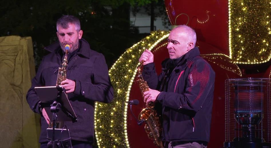 El concert de saxo a càrrec del duet Efrem Roca i David Amat ha a