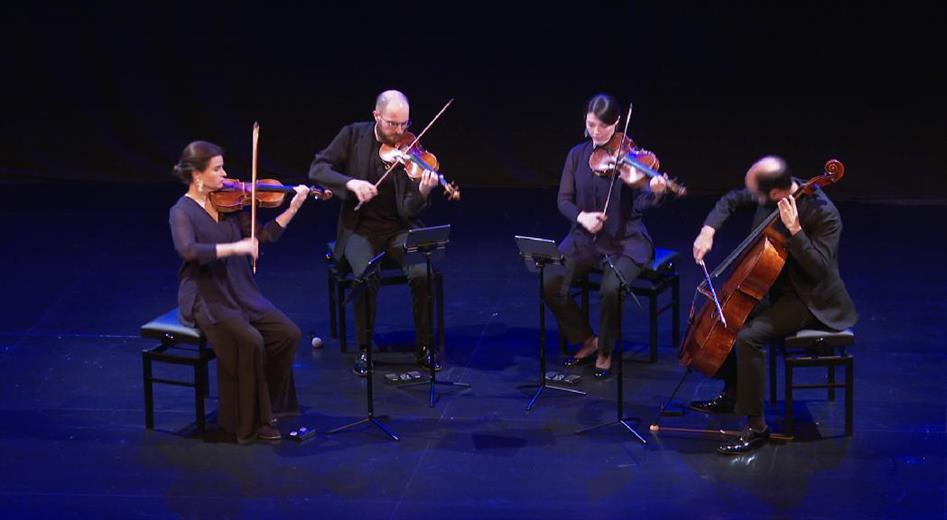 El Cosmos Quartet va actuar aquest dijous al Teatre Comunal, en e