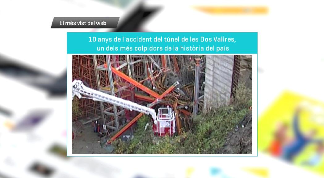 Els deu anys de l'accident del túnel de les Dos Valires, el més vist de la setmana a Andorra Difusió