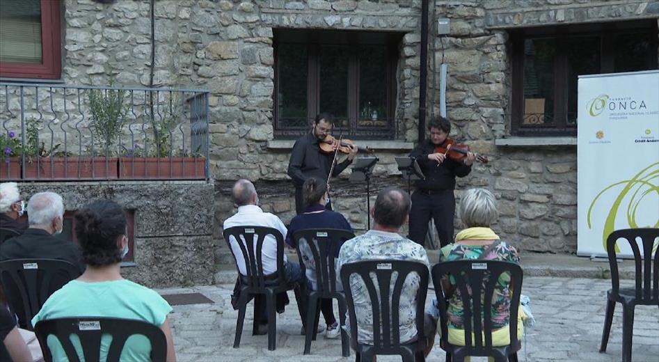 Els músics de la Fundació ONCA que integren el Duo 