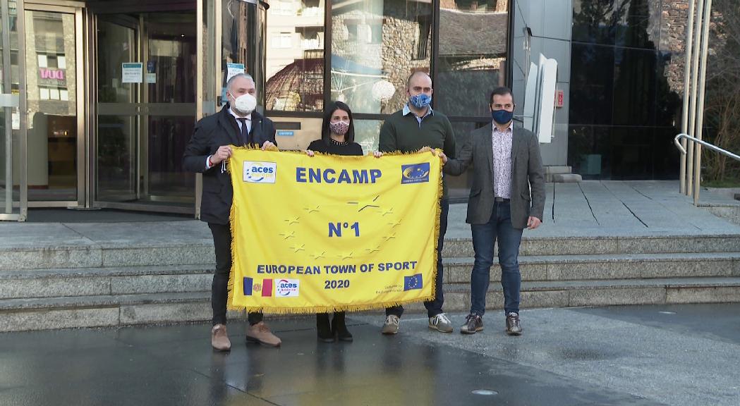 Encamp rep la bandera d'or com a Vila Europea de l'Esport 2020