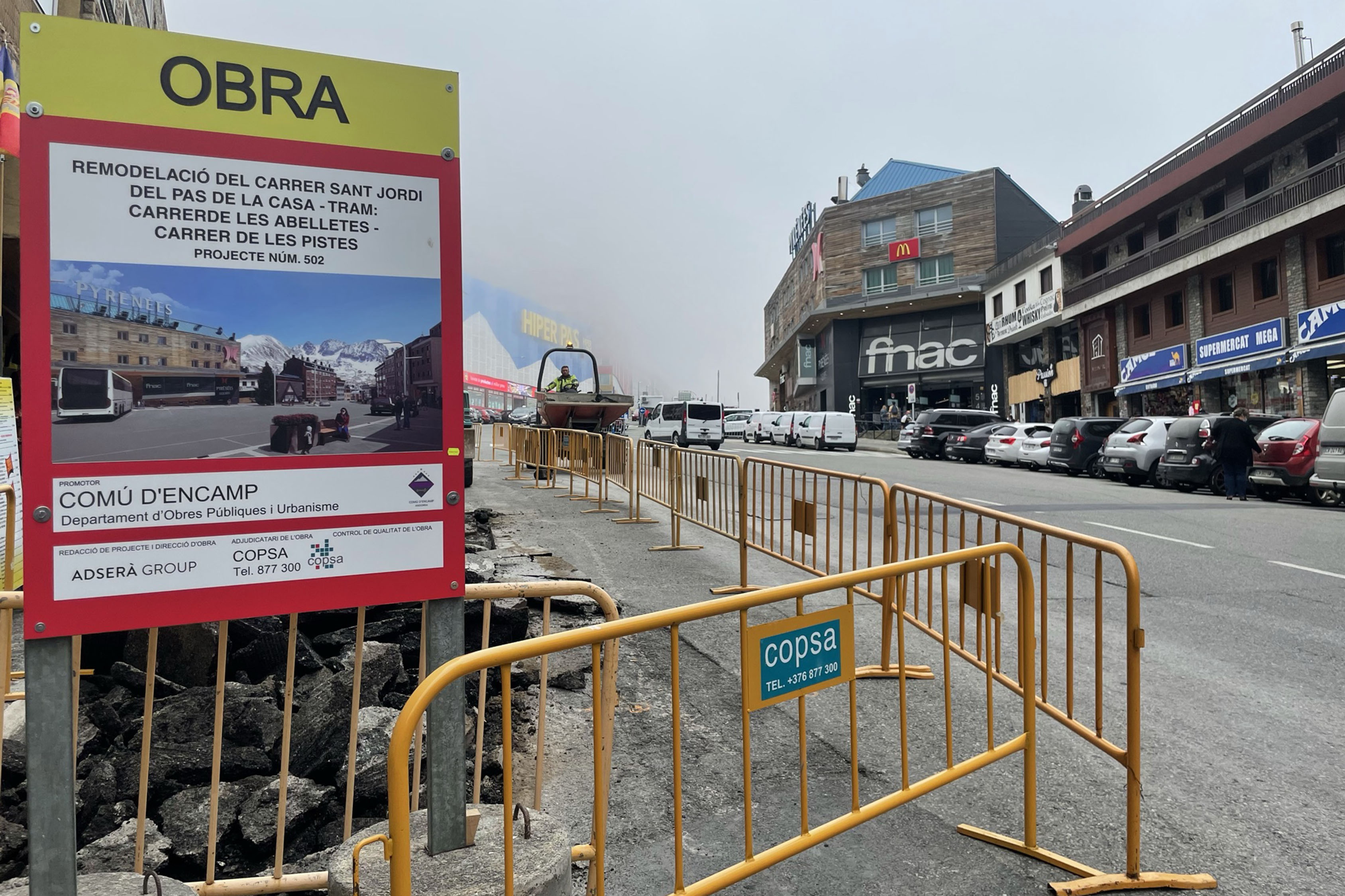 Encamp reprèn les obres de remodelació del carrer Sant Jordi del Pas de la Casa després de l'aturada hivernal