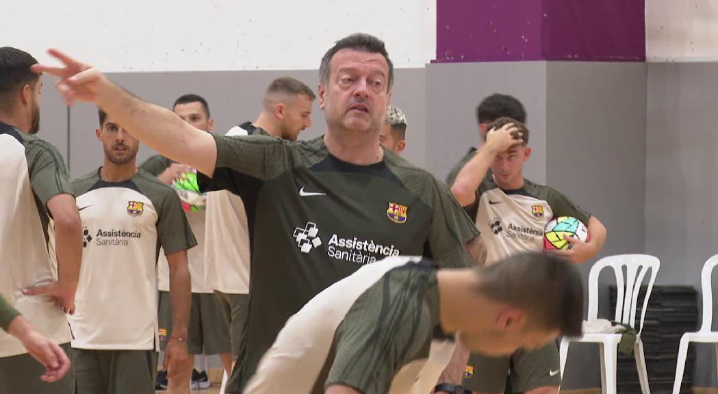 L'equip de futbol sala del Barça es troba amb els infants d'Encamp