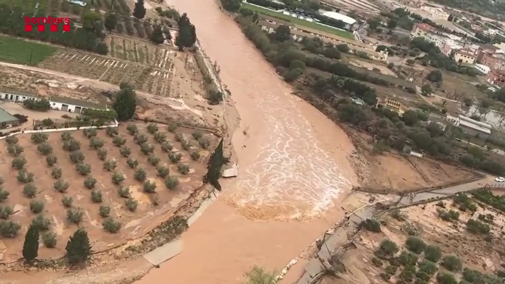 El sud de Catalunya, afectat pel fort temporal de pluja i vent