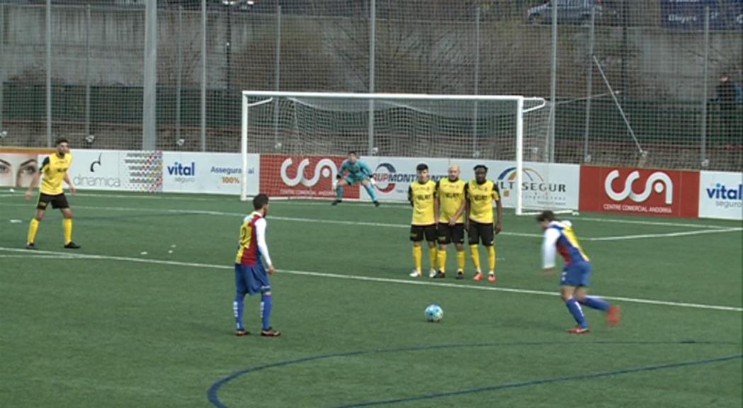 El FC Andorra supera al Balaguer (2-0) amb Gabri i Jorquera a la grada 