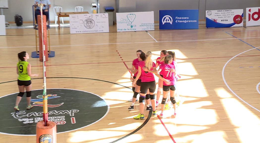 El femení del CV Encamp s'estrena a casa amb una victòria clara contra el Santpedor (3-0)