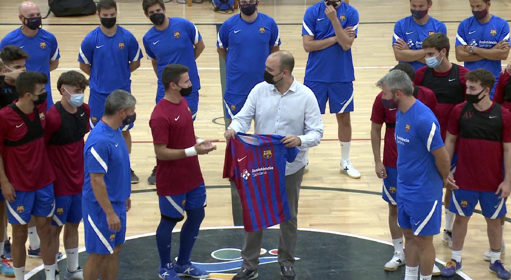 El filial del Barça de futbol sala entrena a Encamp sota l'atenta mirada dels responsables del primer equip