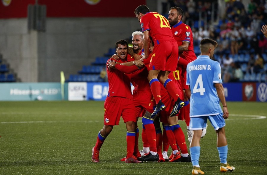 Dos gols de Marc Vales enfonsen San Marino i donen a Andorra la quarta victòria en partit oficial 