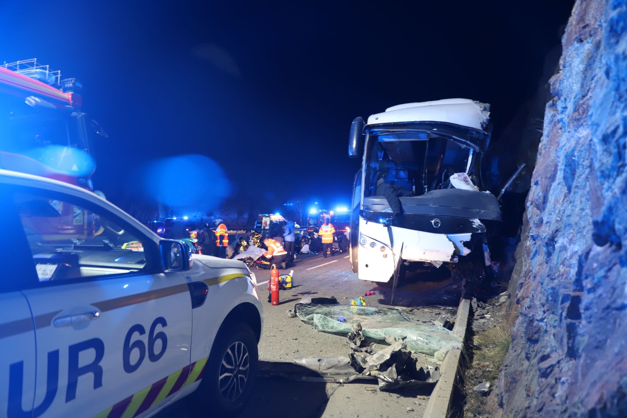 Greu accident d'un autocar a Portè i Pimorent