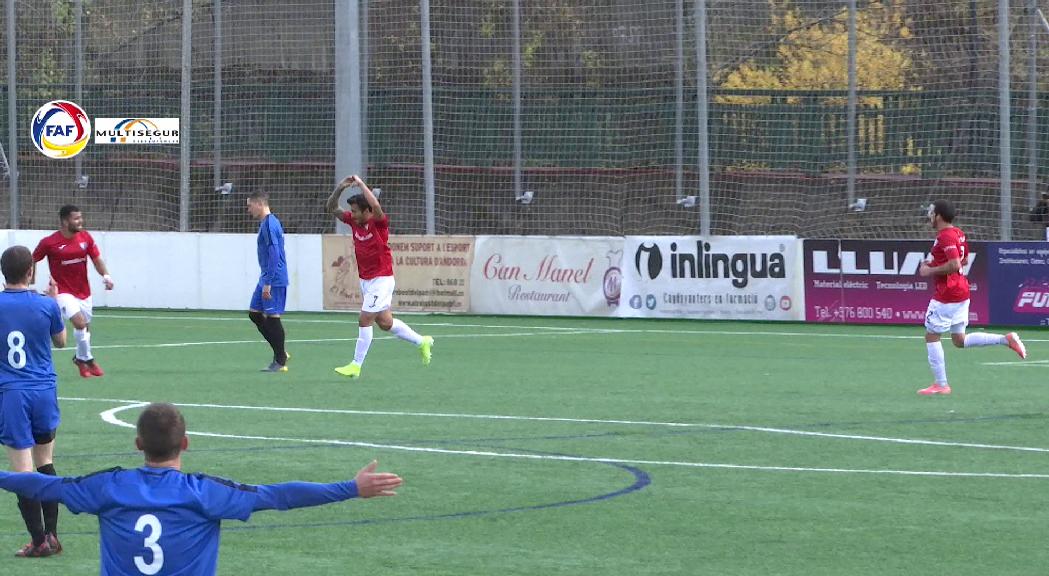 L'Inter Club Escaldes goleja l'Ordino (0-5) i es manté líder en solitari a la lliga