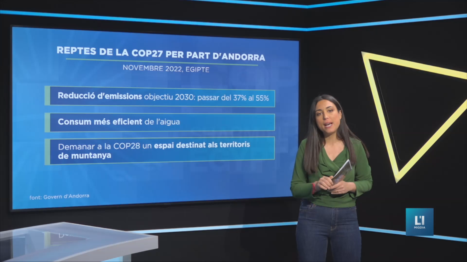 L'anàlisi: Andorra anuncia a la COP27 una reducció de les emissions del 55% el 2030