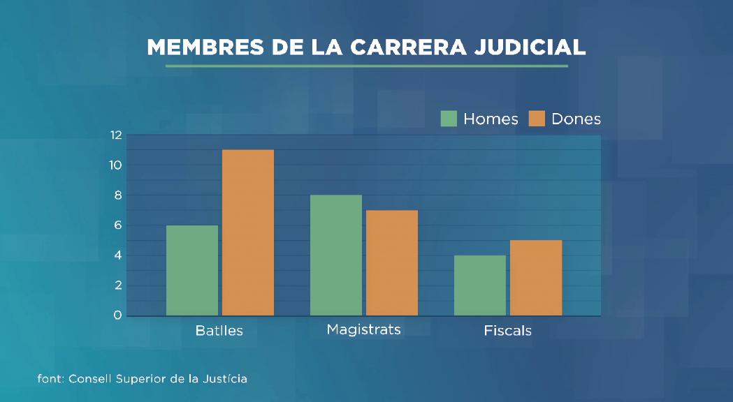  La majoria de càrrecs de responsabilitat en la Justícia estan masculinitzats