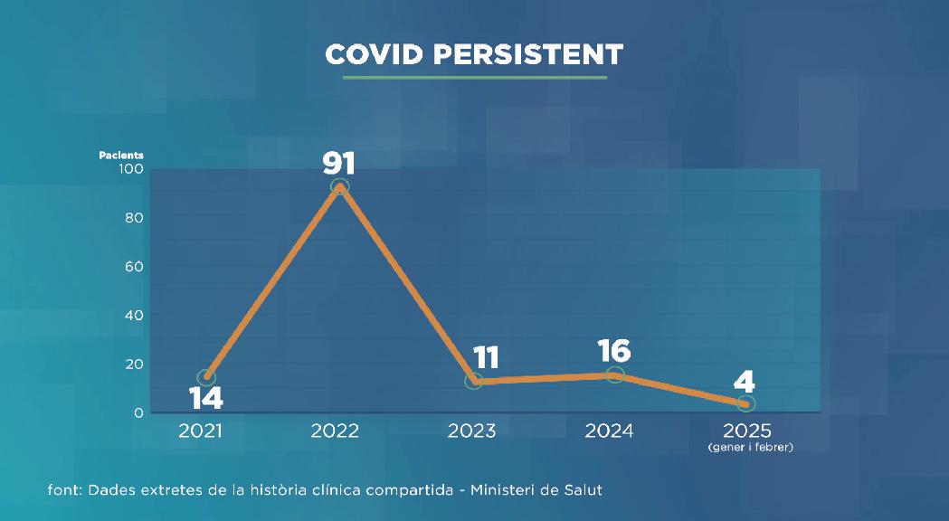 Més de 130 casos detectats de Covid persistent des del 2021