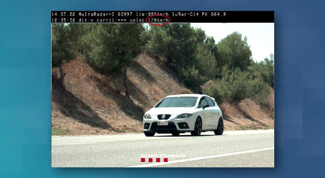 Els mossos denuncien un conductor amb matrícula andorrana que circulava a 180 Km/h