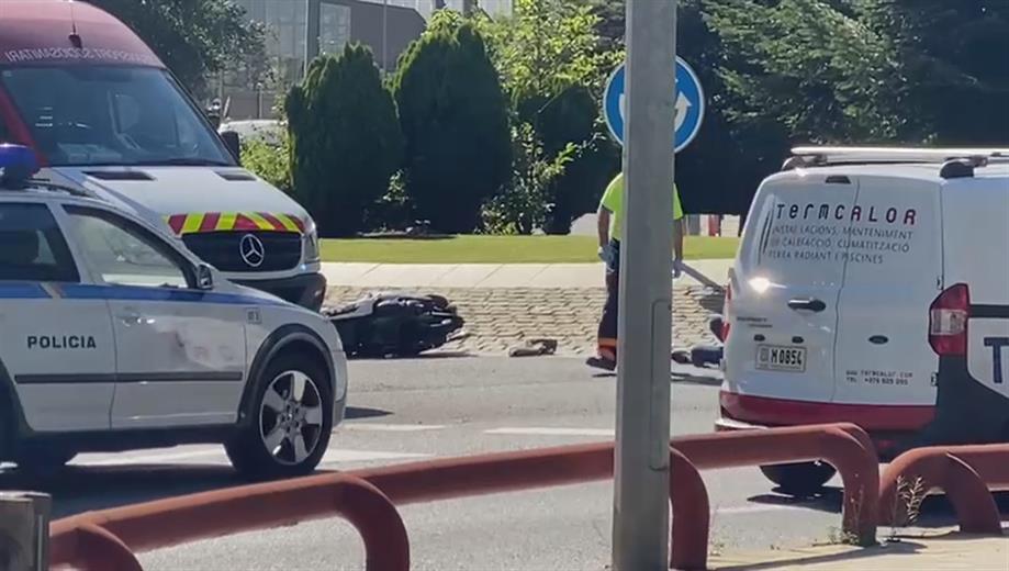 Una motorista de 31 anys ha resultat ferida aquest divendres a la