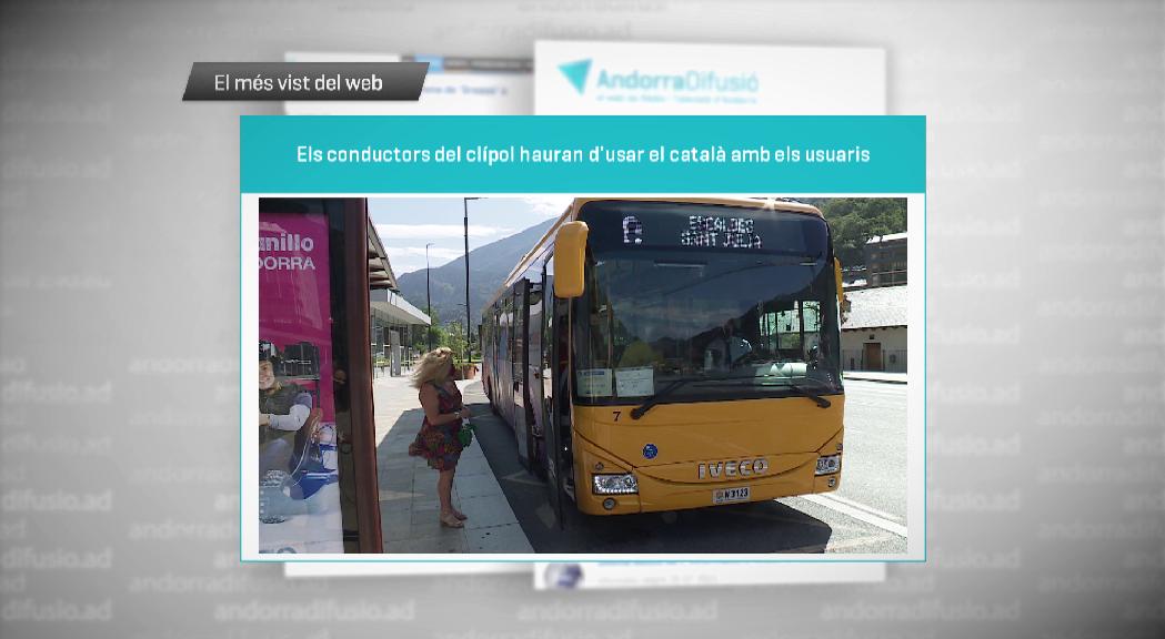 L'obligació que els conductors d'autobús parlin en català, el més vist de la setmana al web