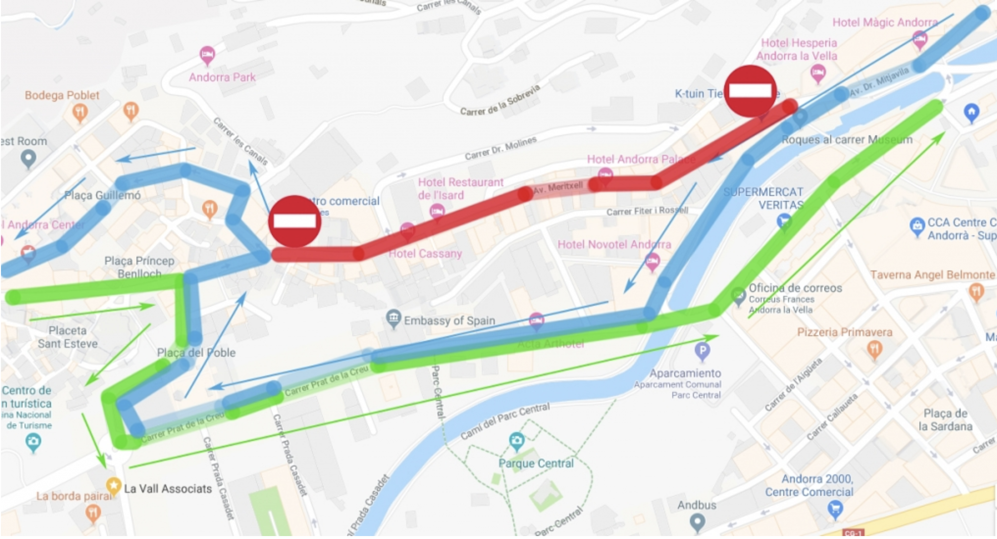 A partir d'aquest dimercres els autobusos deixen de circular per l'avinguda Meritxell