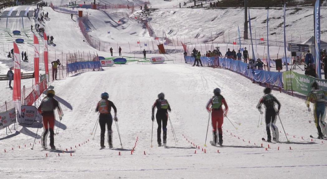 Podi per a Lea Anción a l'esprint del Campionat d'Europa d'esquí de muntanya
