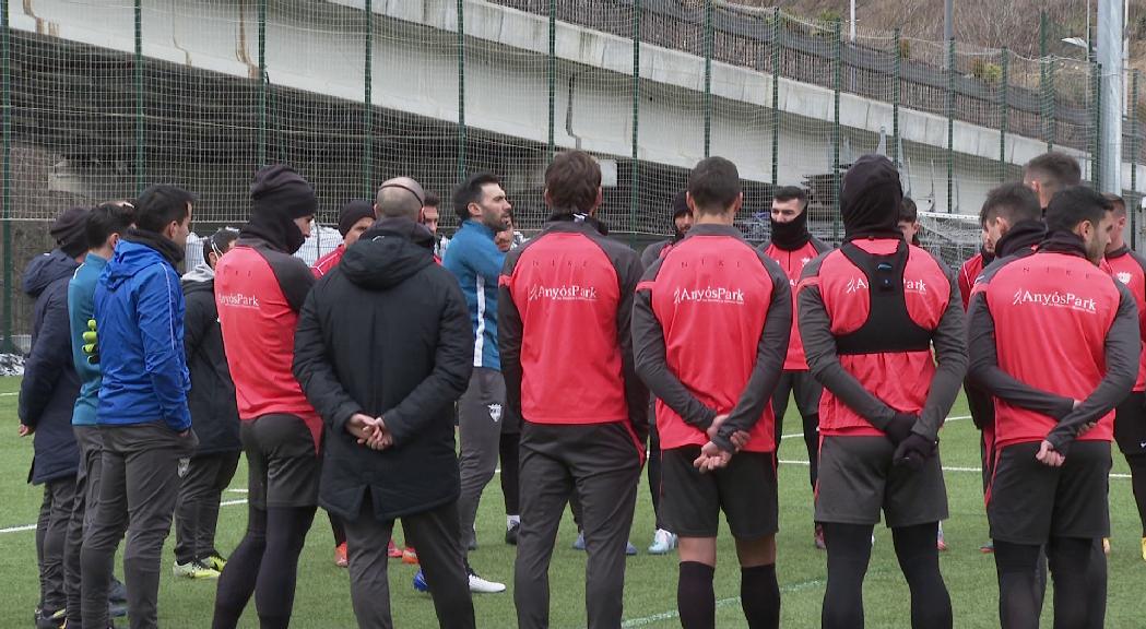 Primer entrenament d'Eder Sarabia al capdavant del FC Andorra