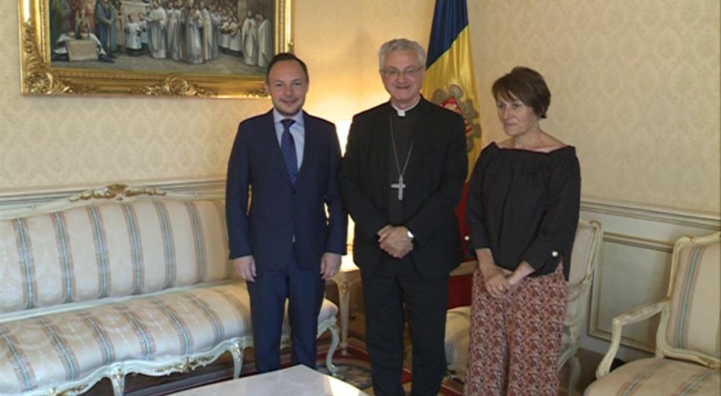 Primera visita conjunta de Suñé i Espot al Copríncep episcopal