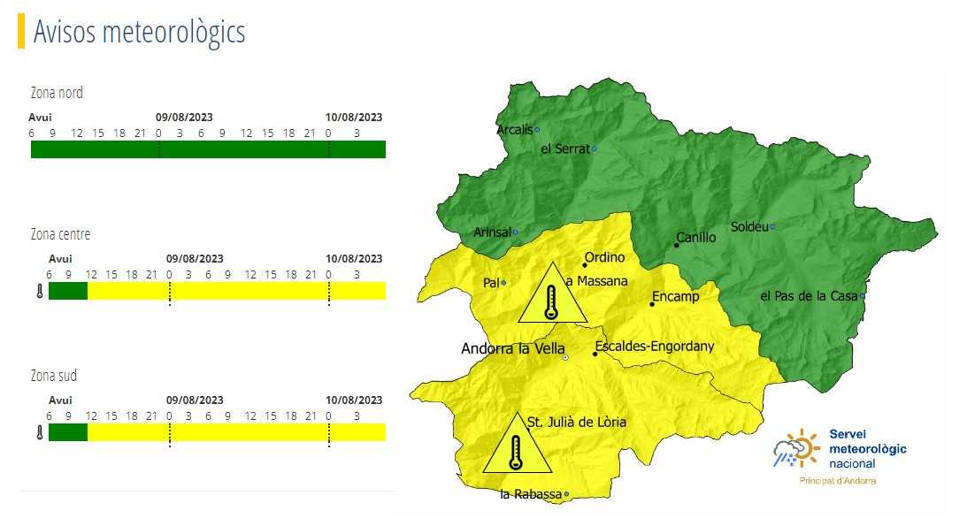 A partir de demà i fins divendres, les temperatures regist