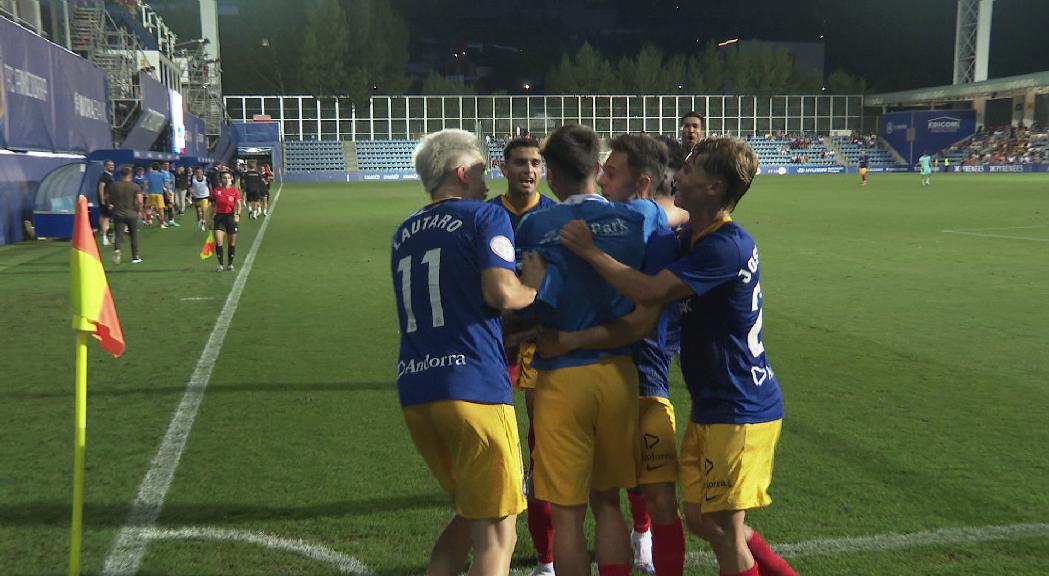 La reacció de l'Andorra li dona els primers tres punts contra el Barça Atlètic (2-1)